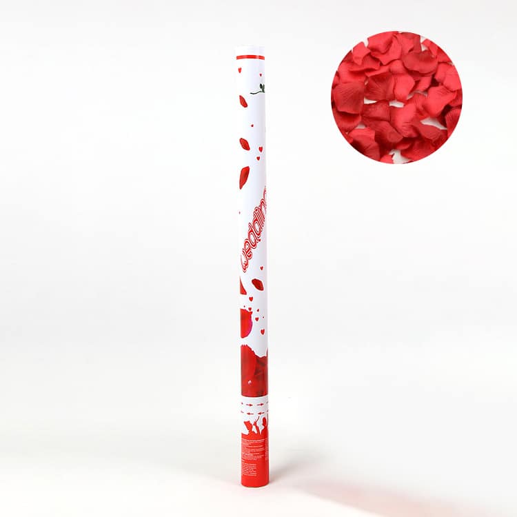 Red Flower Petals Confetti Cannon Party Popper 60cm