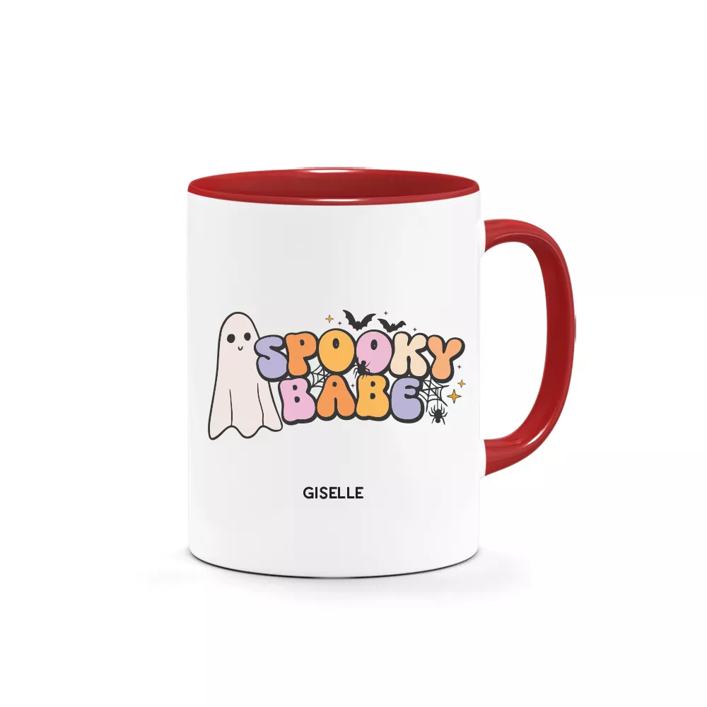[CUSTOM NAME] Halloween Printed Mug - Spooky Babe Design