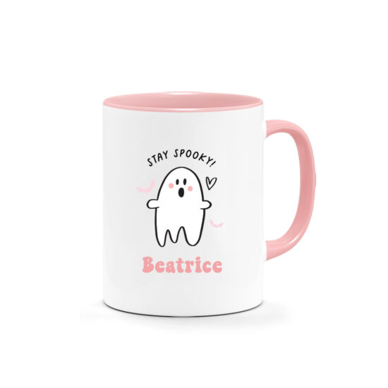 [CUSTOM NAME] Halloween Printed Mug - Spooky Ghost Design