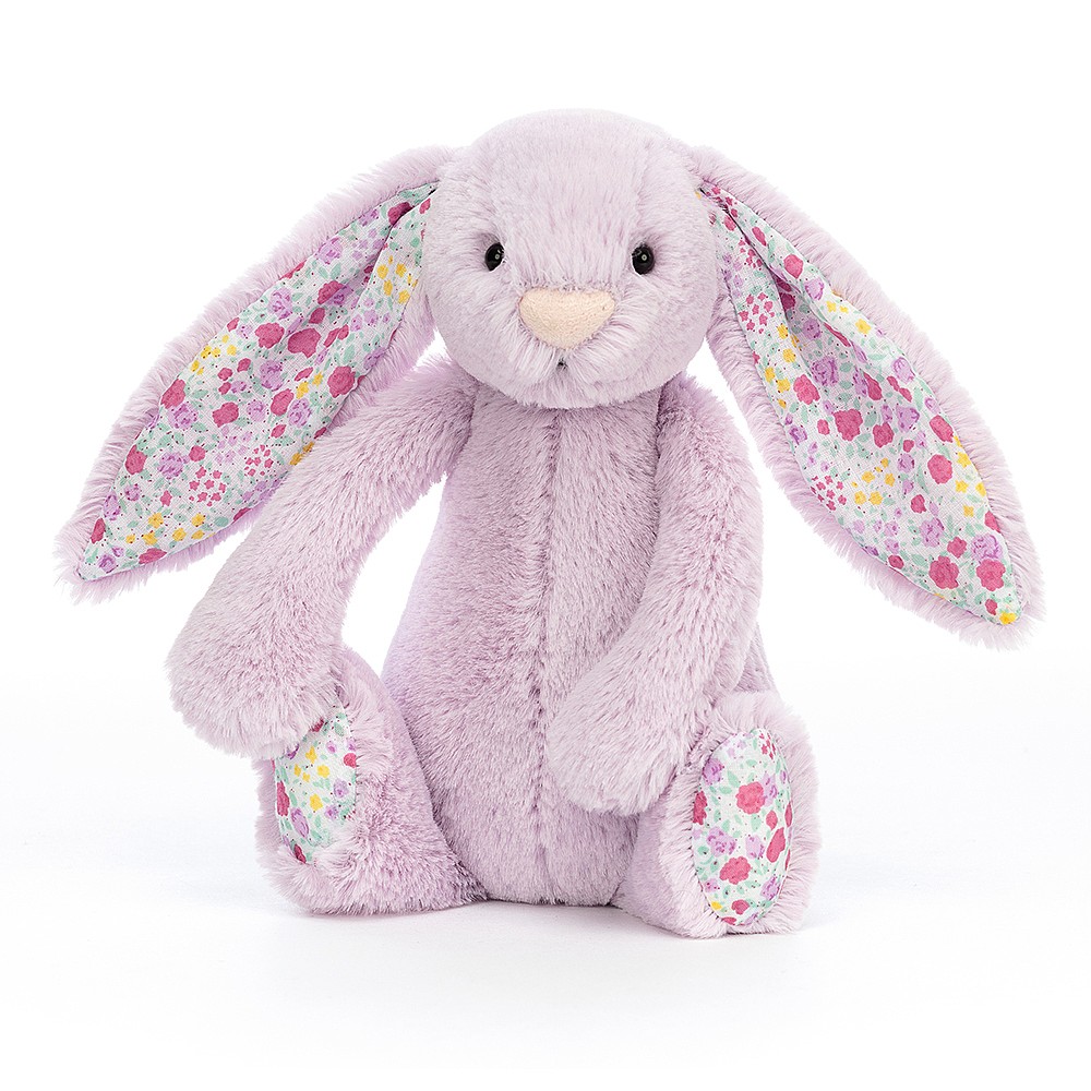 Who is this lilac lovely? Blossom Jasmine Bunny is such a funny lass. She’s clearly been rolling in the lavender patch! Her pretty ears are so colourful, and flopsy and soft as a jasmine petal. If you’re bounding around or lying in the sun, she’s a perfect garden companion.