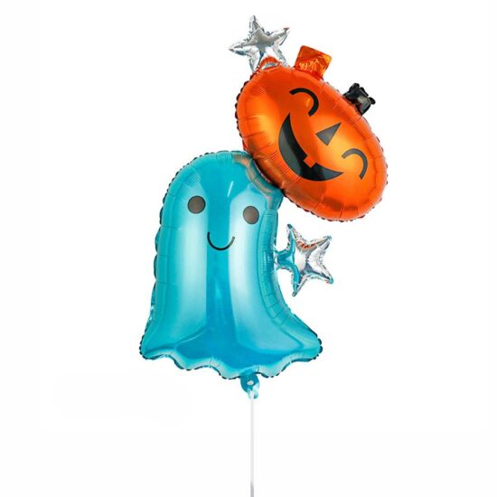 Aqua Ghost with Pumpkin Halloween Foil Balloon