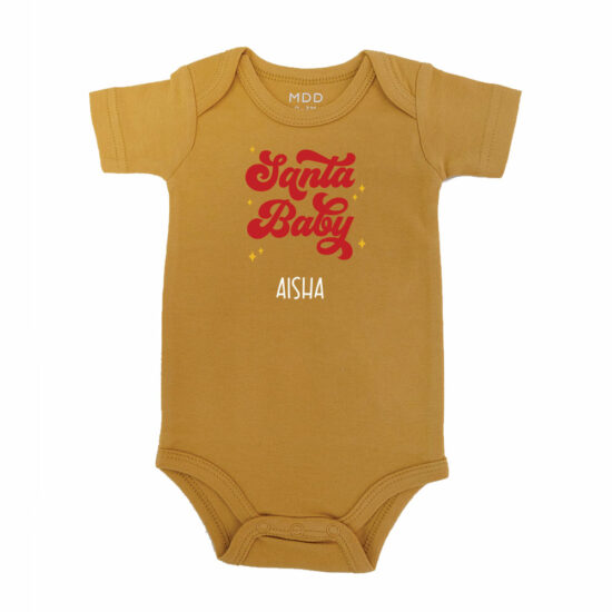 Christmas Collection Baby Bodysuit / Onesie / Tshirt - Santa Baby Typography Design