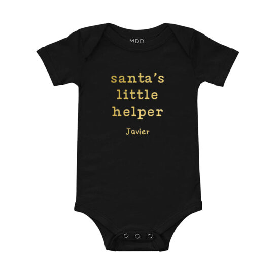 Christmas Collection Baby Bodysuit / Onesie / Tshirt - Santa's Little Helper Design