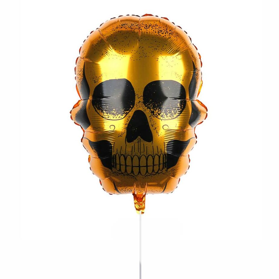 Gold Skeleton Halloween Foil Balloon