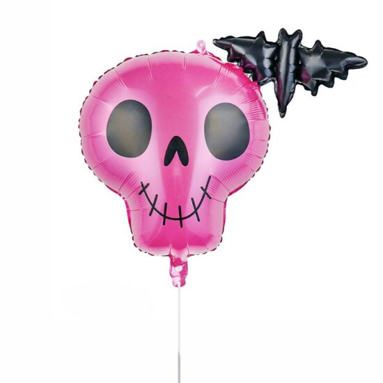 Pink Skeleton Halloween Foil Balloon