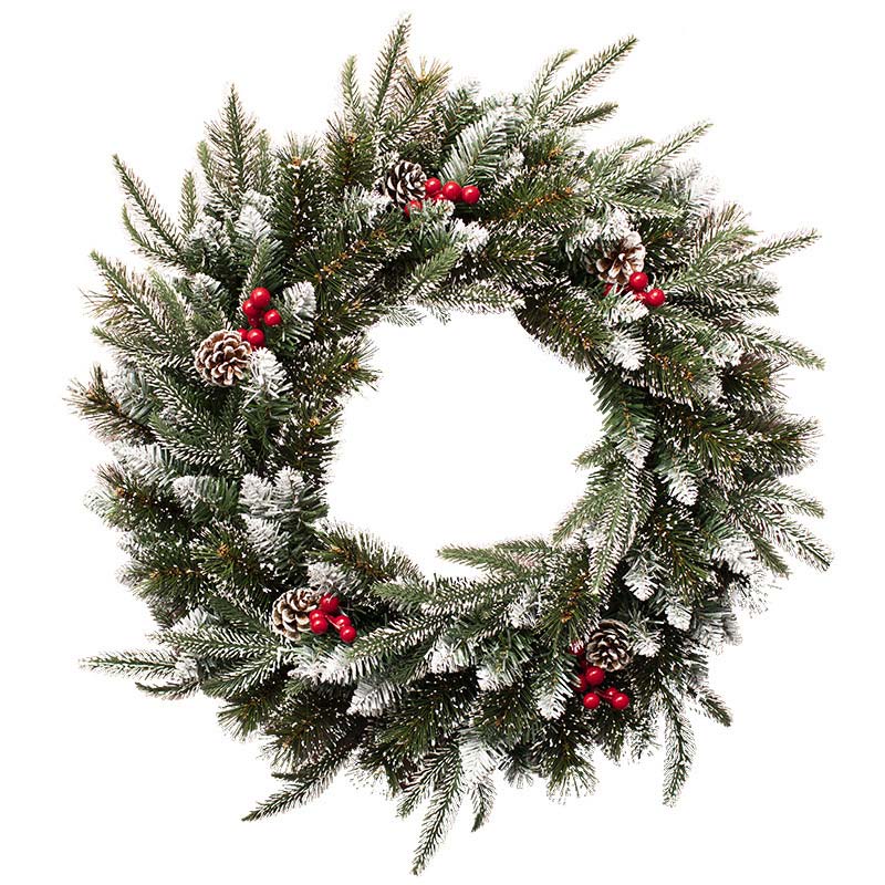 Custom Name Christmas Wreath -Warm Winter Wishes