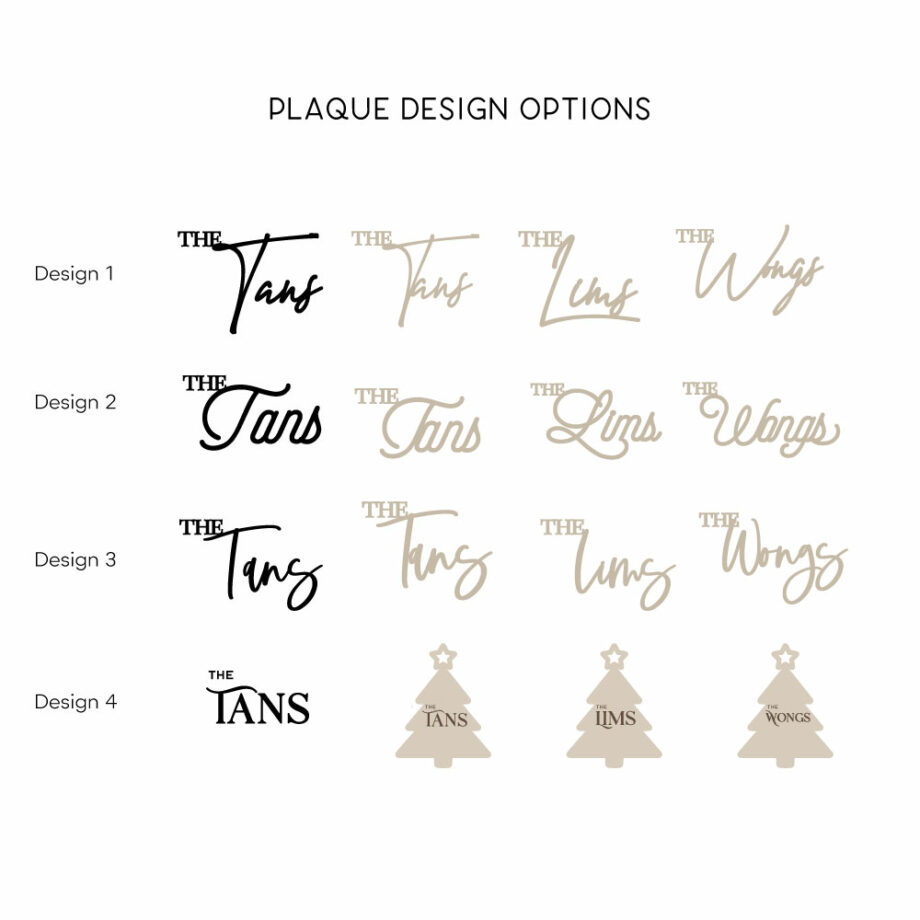 Christmas Wreath Lasercut Plaque Design Options