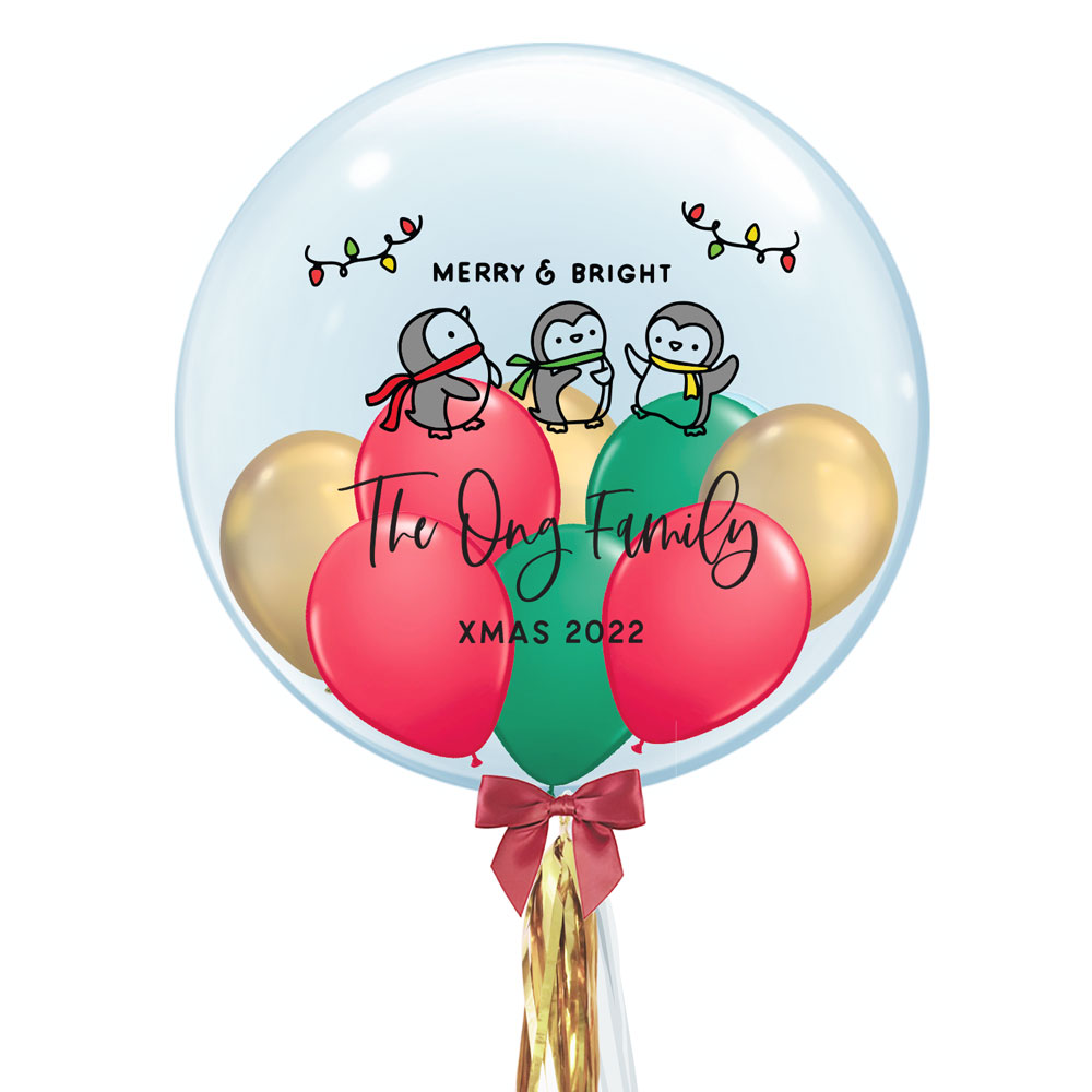 Christmas Custom Name Bubble Balloon