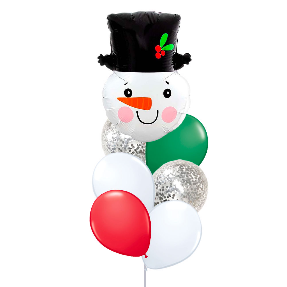 Snowman Head Foil Christmas Helium Balloon