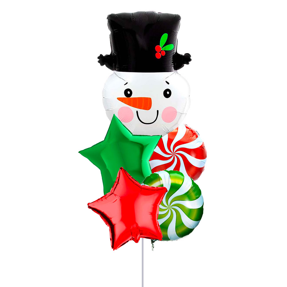 Snowman Head Foil Christmas Helium Balloon