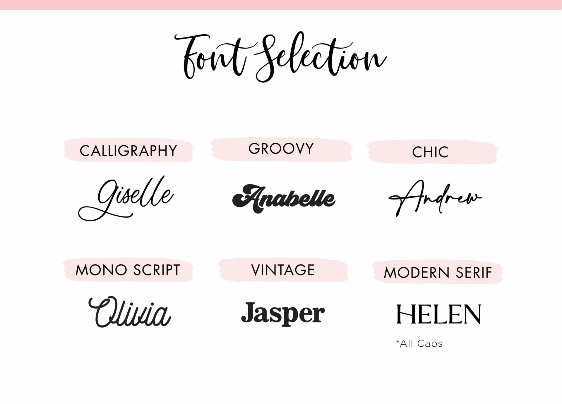 Fonts Selection