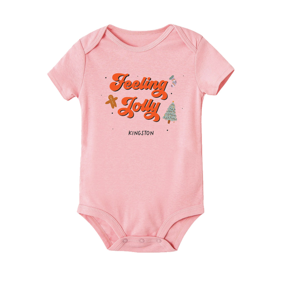 Baby Bodysuit/ Tshirt - Feeling Jolly Christmas Design