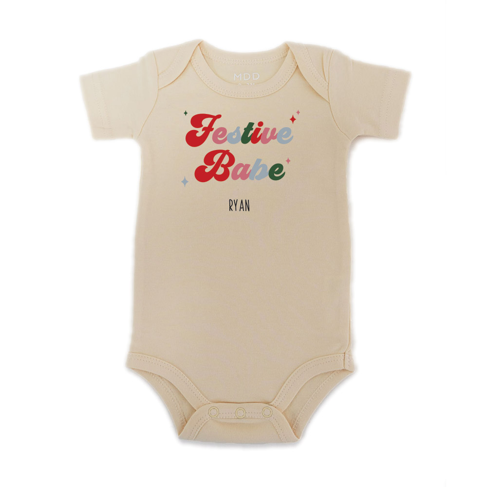 Baby Bodysuit/ Tshirt - Festive Babe Design