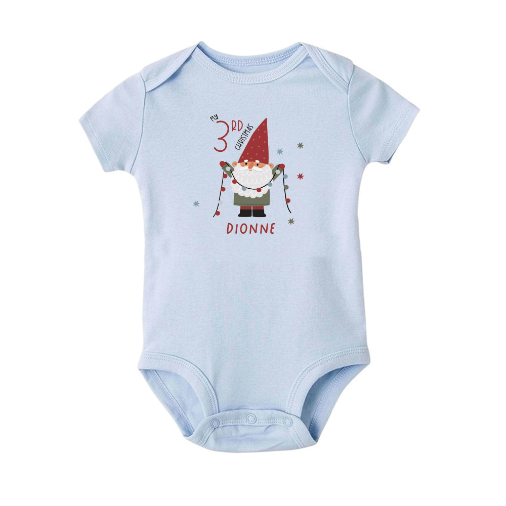 Baby Bodysuit/ Tshirt - Merry Santa First Christmas Design
