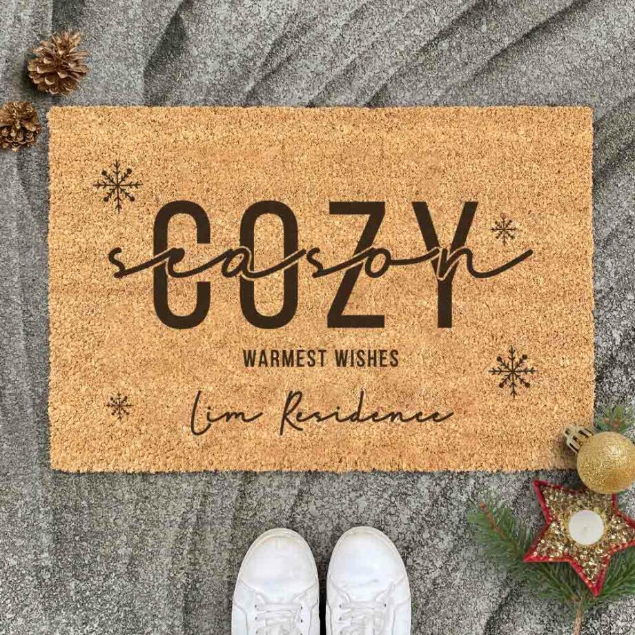 Christmas Door Mat - Cozy Season