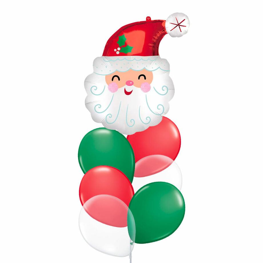 Smiley Santa Head Foil Balloon Christmas Helium Balloon