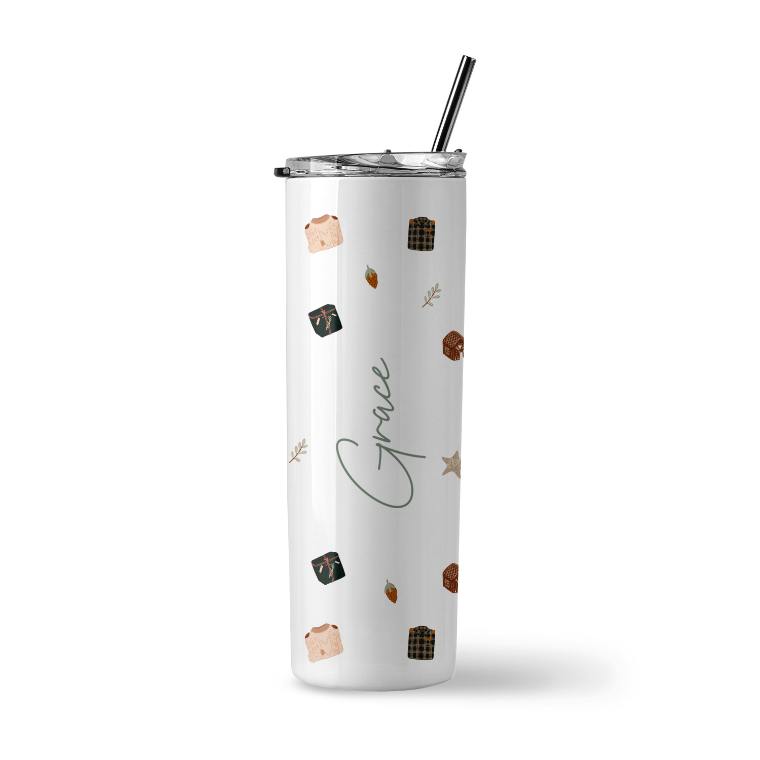 Christmas Collection Insulated Stainless Steel Tumbler - Cozy Christmas Design