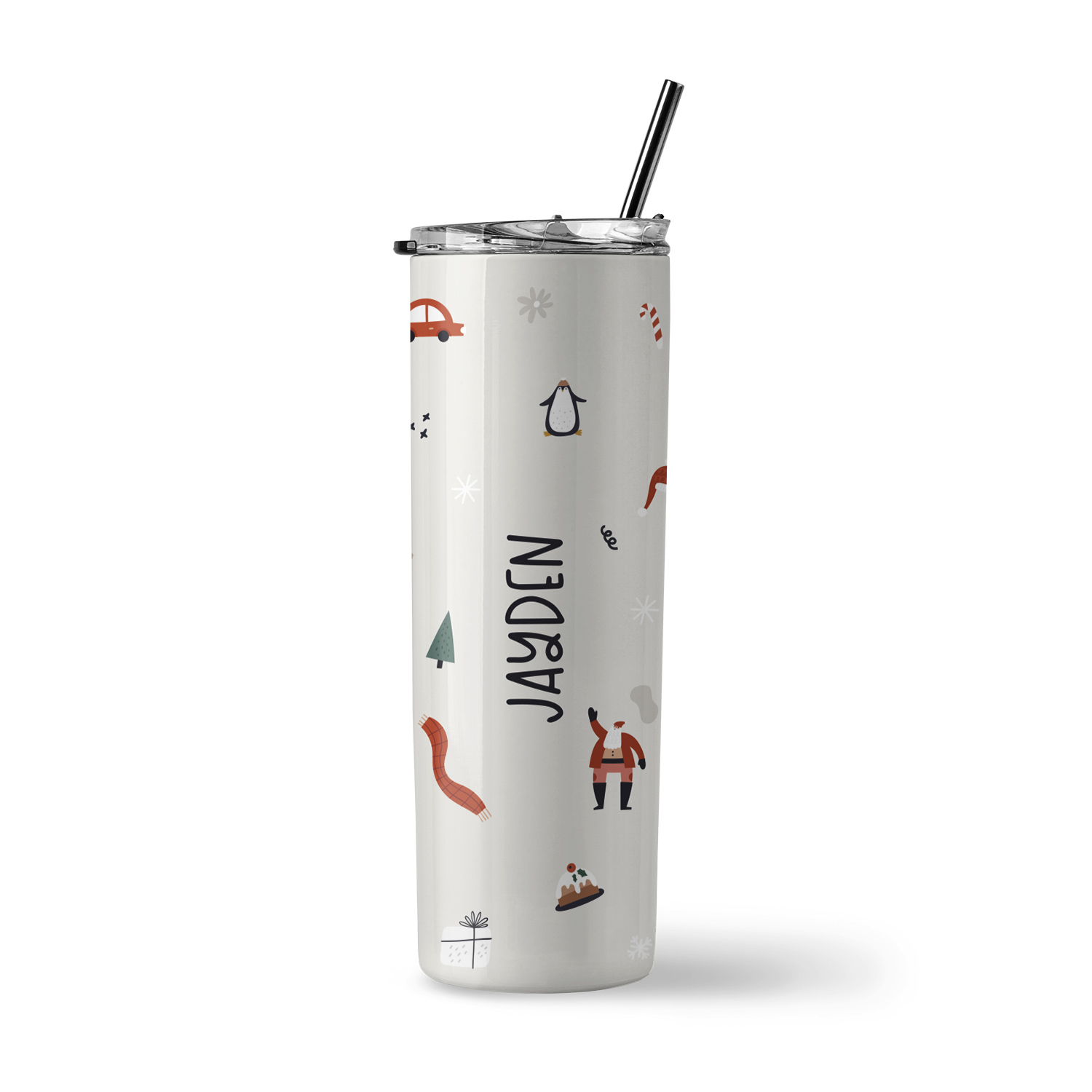 Christmas Collection Insulated Stainless Steel Tumbler - Scandi Christmas Vibes Design