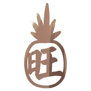 Custom Family Name/ CNY Wishes Pineapple - Mirror Rose Gold Signage