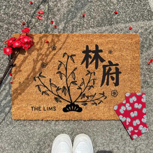 CNY Door Mat - Bamboo Flower
