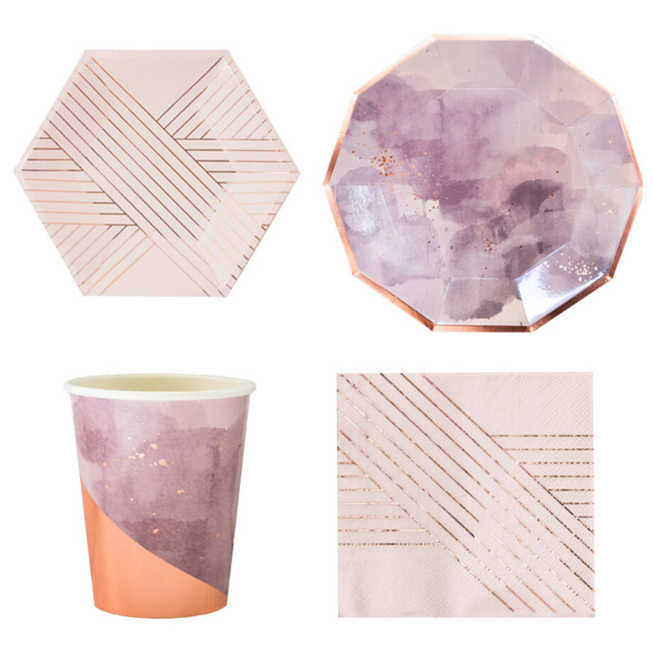 Amethyst - Pale Pink and Light Purple Party Serveware Package