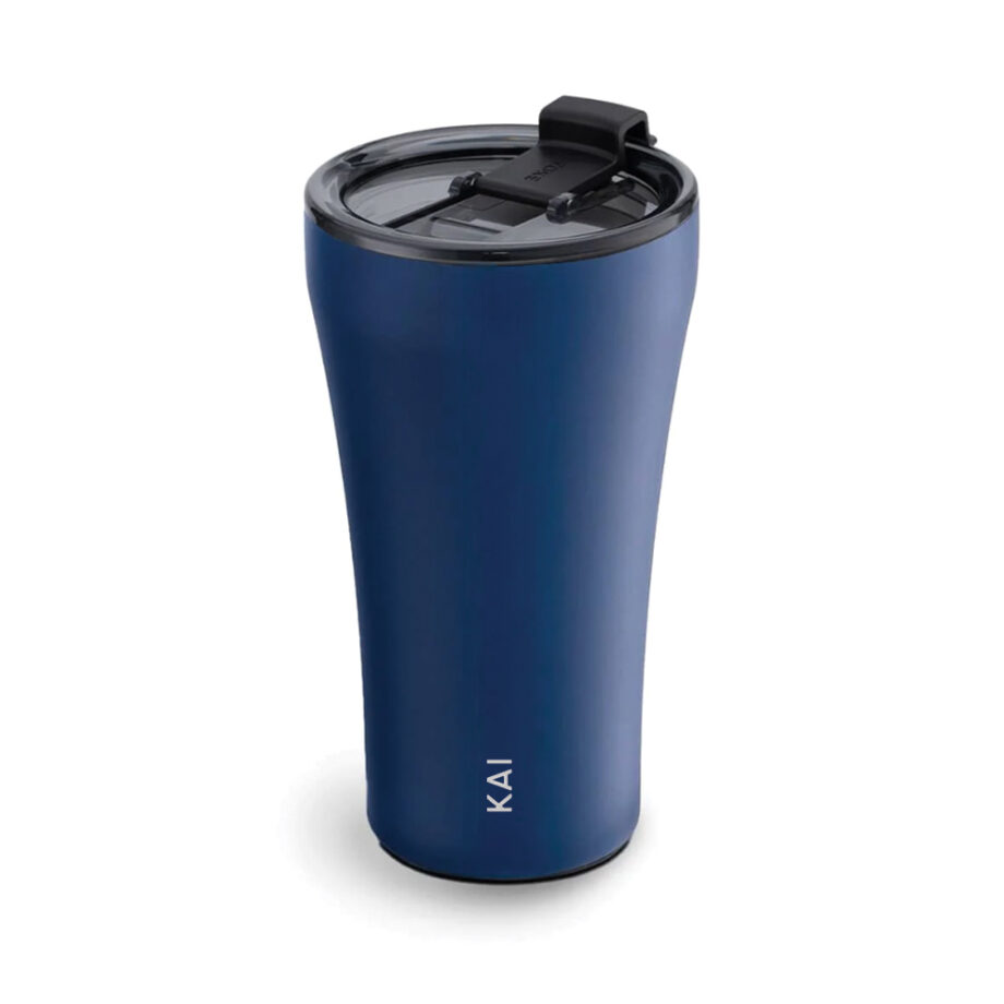 Custom STTOKE Shatterproof Ceramic Vacuum Insulated Bottle - Blue