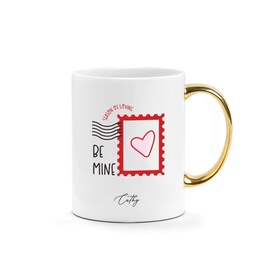 Valentine's Day Printed Mug - Stamped in my Heart