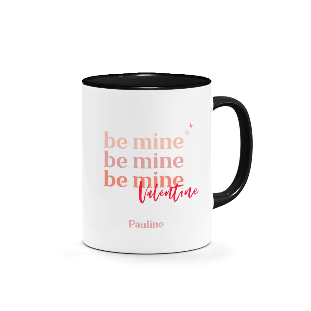 Valentine's Day Printed Mug - Be Mine Valentine Sparkle