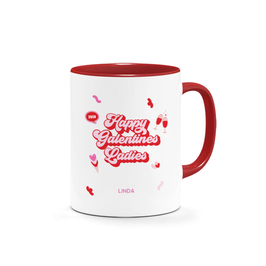 Valentine's Day Printed Mug - Happy Galentine's