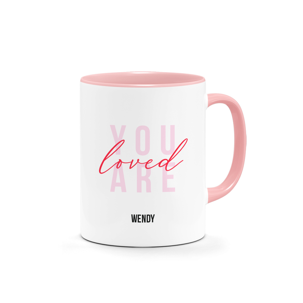 Valentine's Day Printed Mug - Love Typography