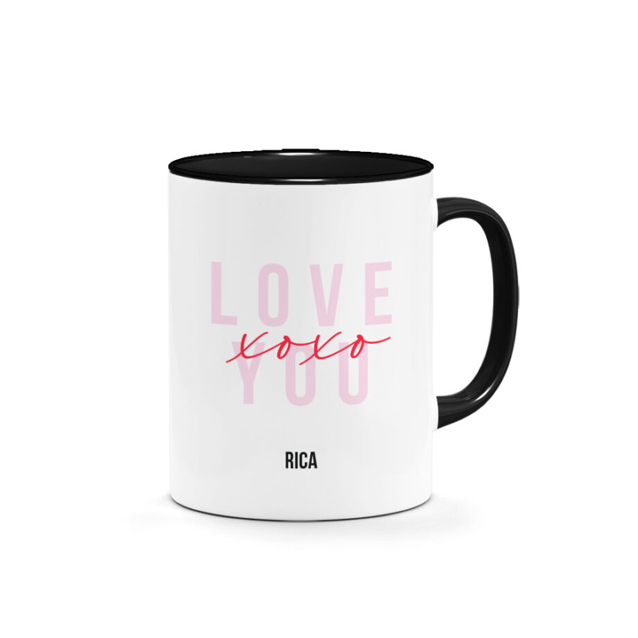 Valentine's Day Printed Mug - Love Typography
