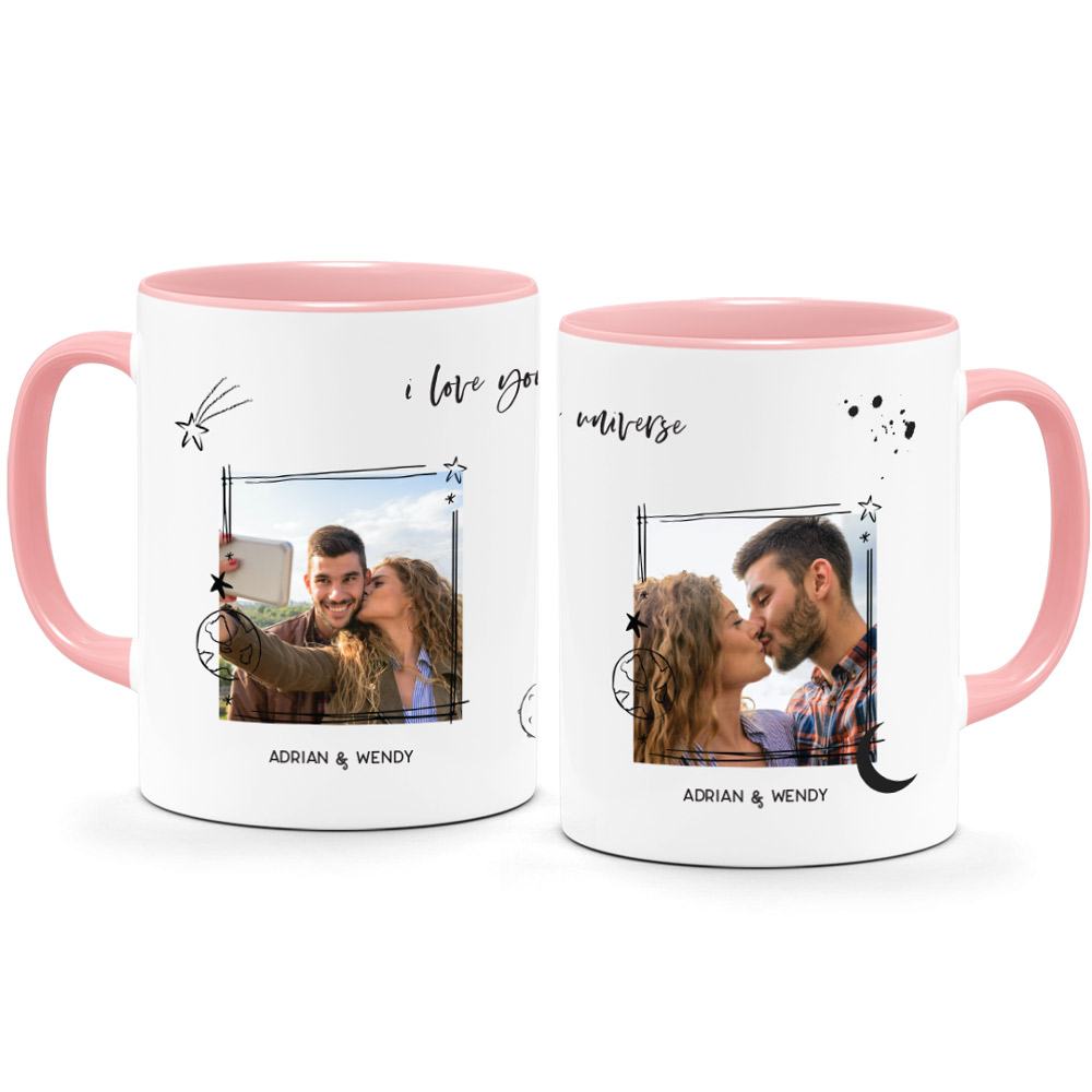 Valentine's Day Printed Mug - I Love You More Than the Universe