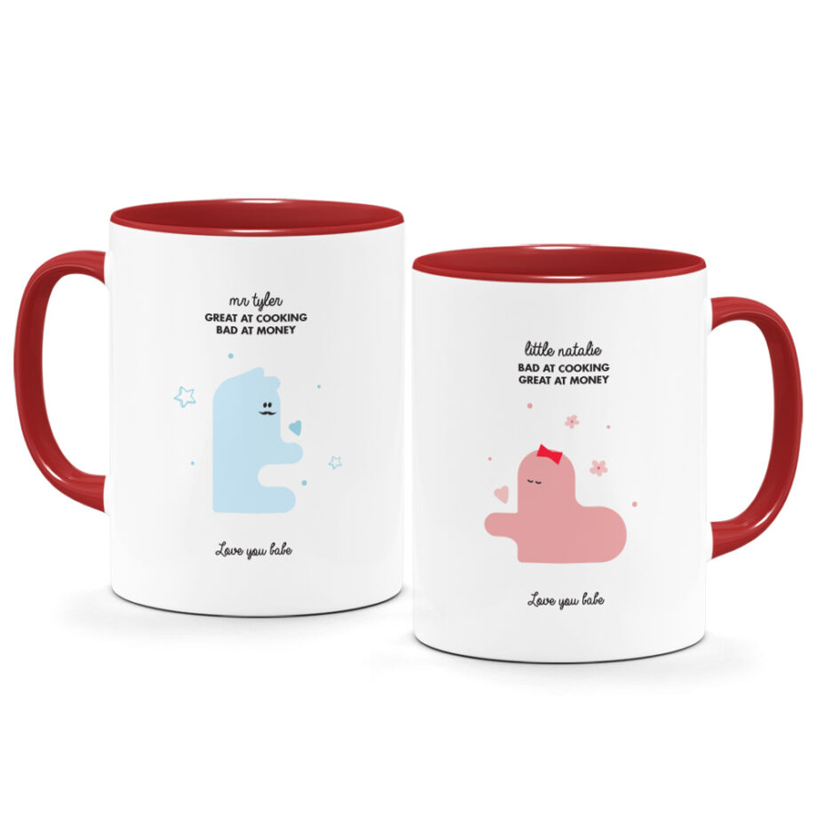 Valentine's Day Printed Couple Mugs - Bobby