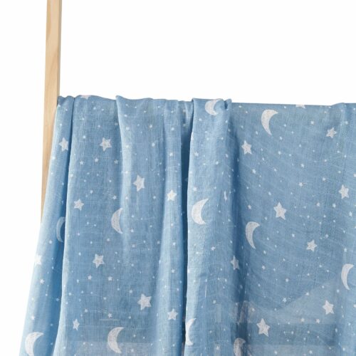Newborn Cotton Muslin Swaddle Wrap you are my moon and stars