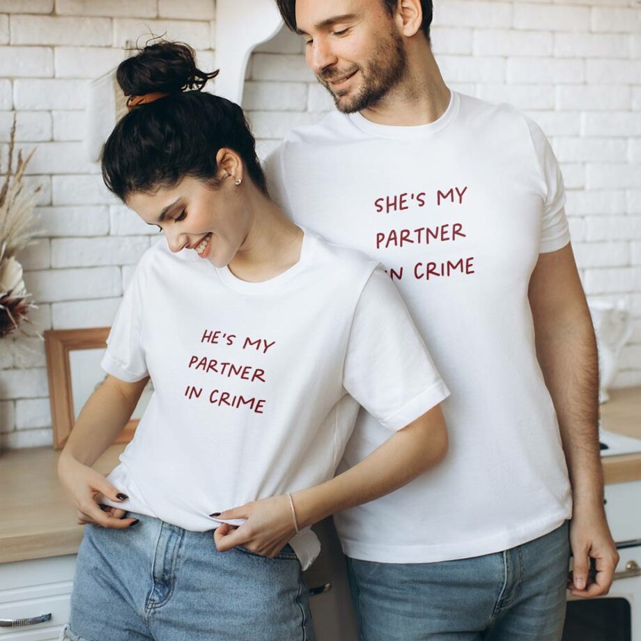 partner in crime couple t-shirt