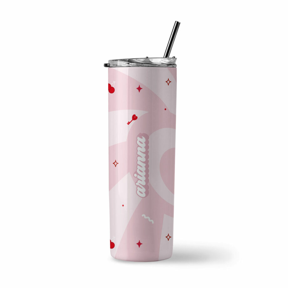 Insulated Stainless Steel Tumbler - You Make My Heart Spiral Design