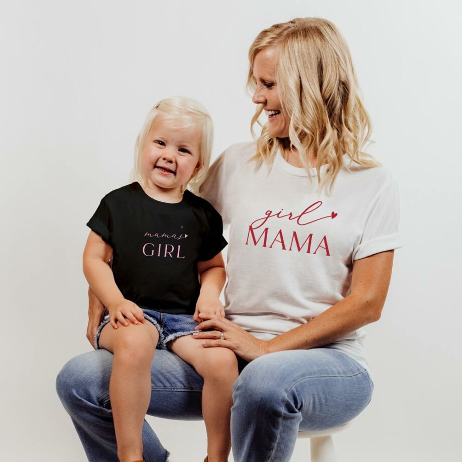 girl mama and mama girl design mama and mini valentines tee