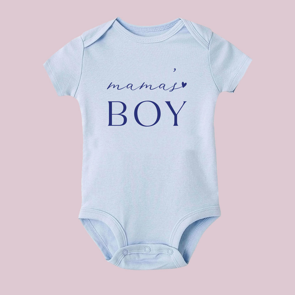 boy mama and mama boy design mama and mini valentines tee - blue baby bodysuit