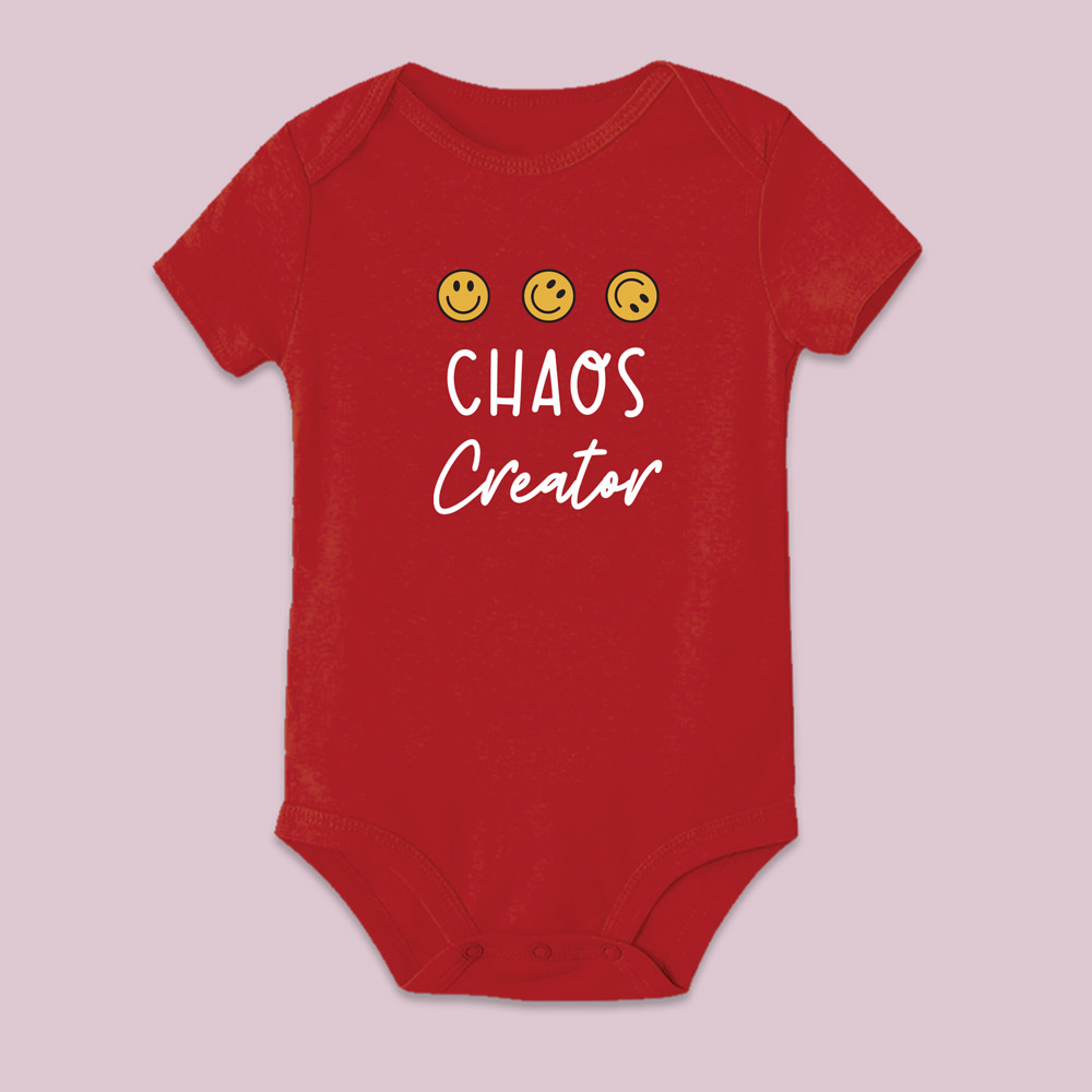 chaos coordinator and creator design mama and mini valentines tee - red baby bodysuit