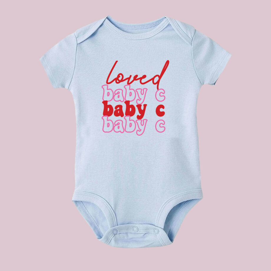 loved mama and mini design mama and mini valentines tee - blue baby bodysuit