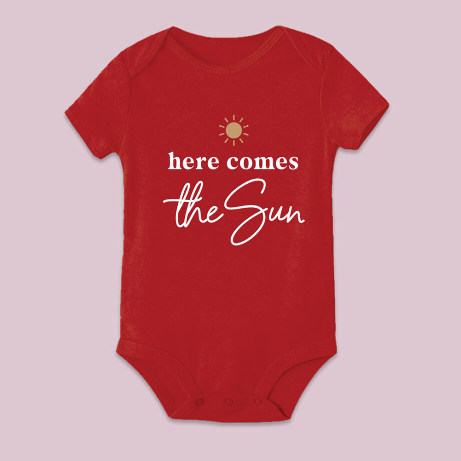 you are my sunshine design mama and mini valentines tee - red baby bodysuit
