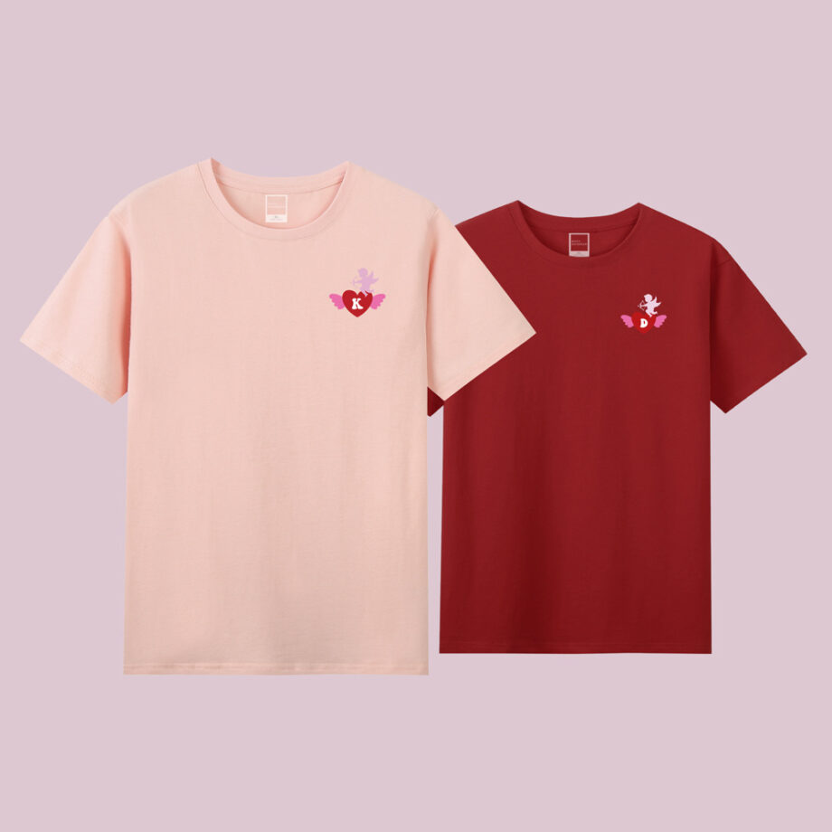Cupid Love Valentines Tee Top Left Design4