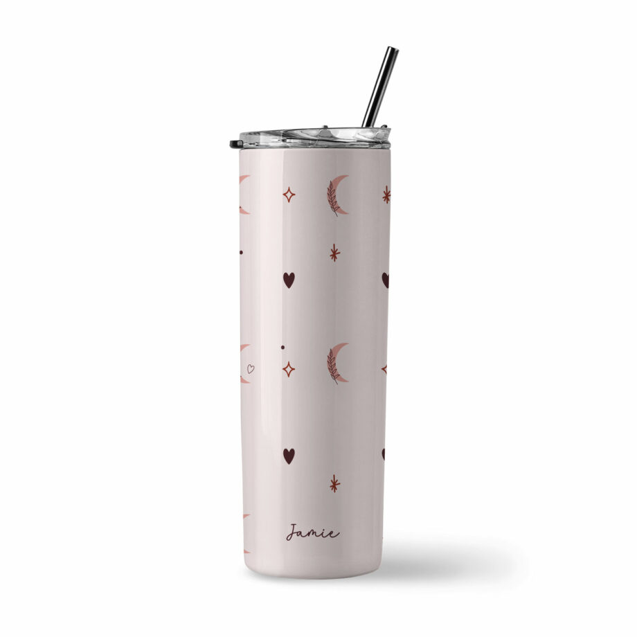 Insulated Stainless Steel Tumbler - You Deserve The Moon Design