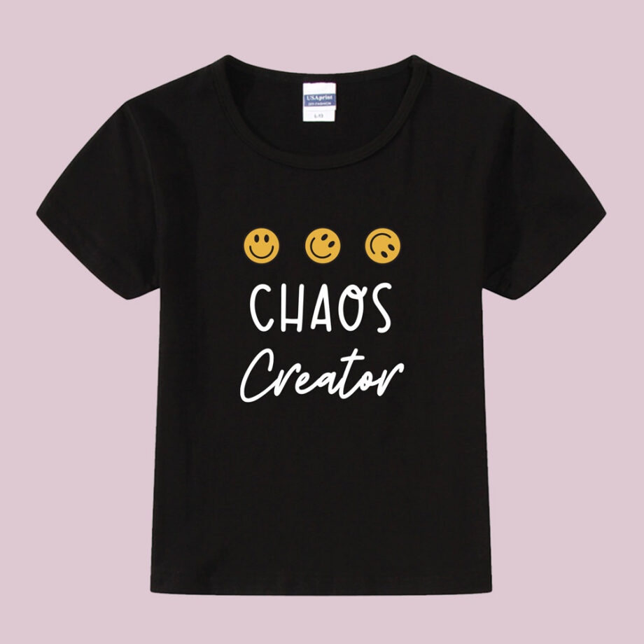 chaos coordinator and creator design mama and mini valentines tee - black kids tee