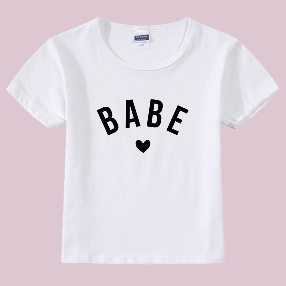 babe with heart design mama and mini valentines tee - white kids tee