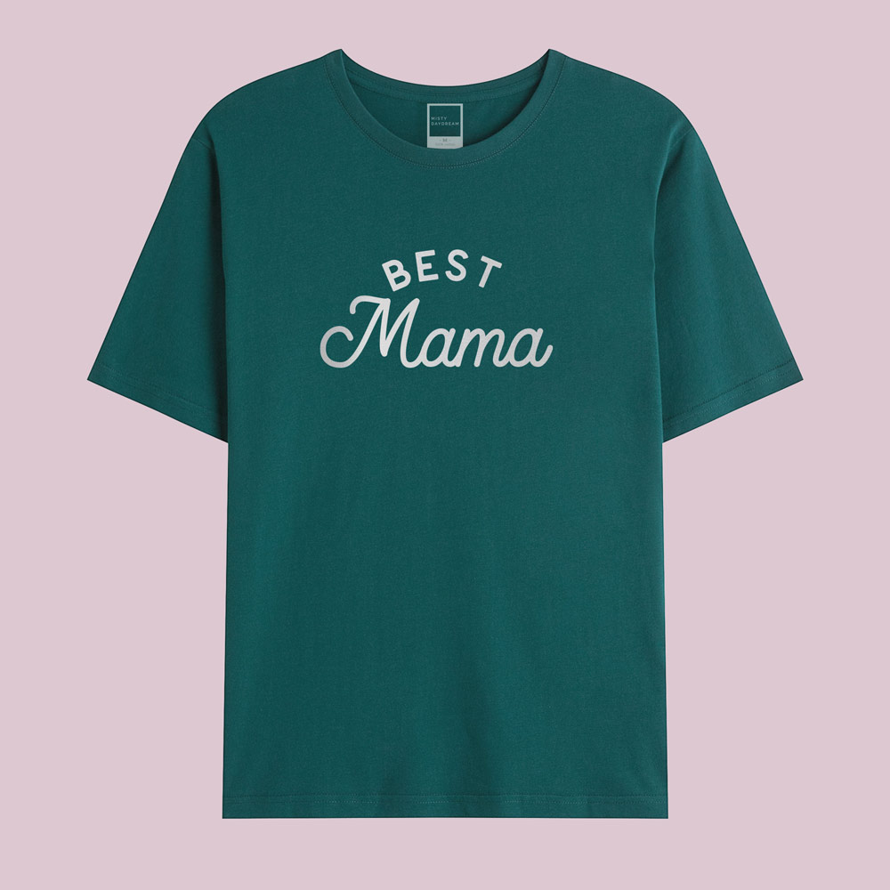 best title design mama and mini valentines tee - teal adult tee