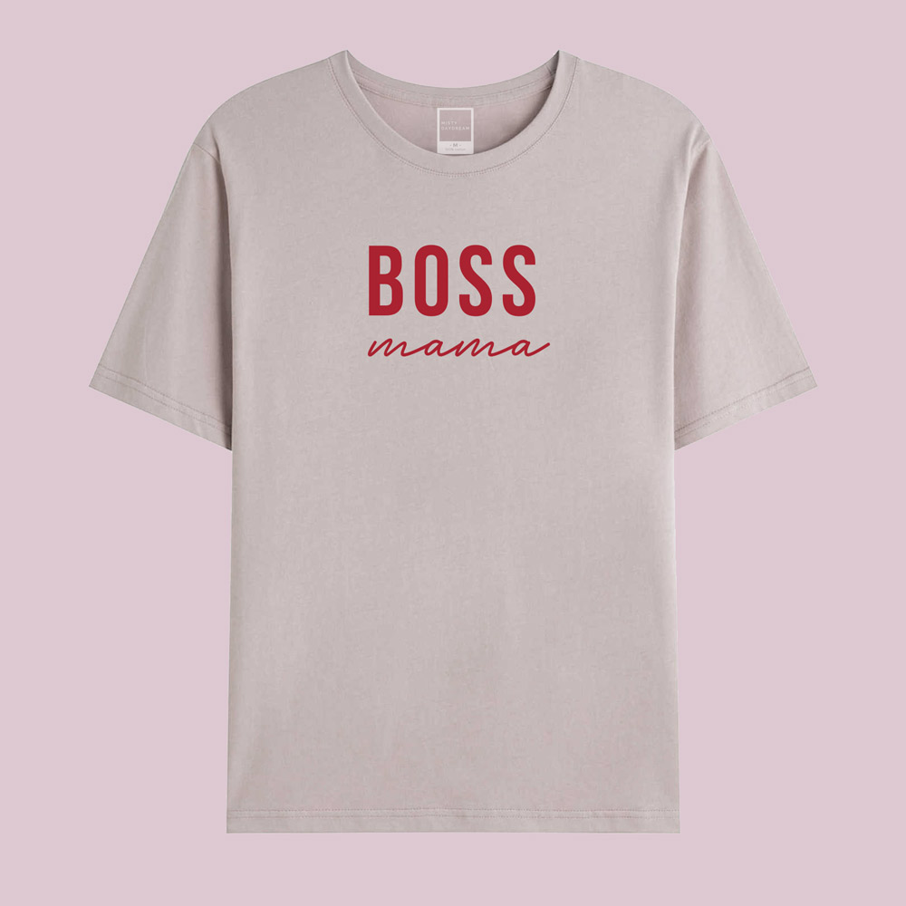 boss mama and mini boss design mama and mini valentines tee - muted pink adult tee