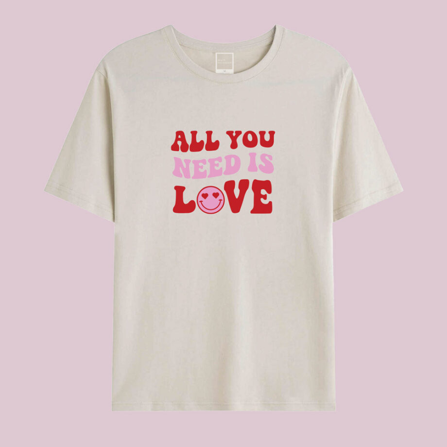 all you need is love design mama and mini valentines tee - sand adult tee