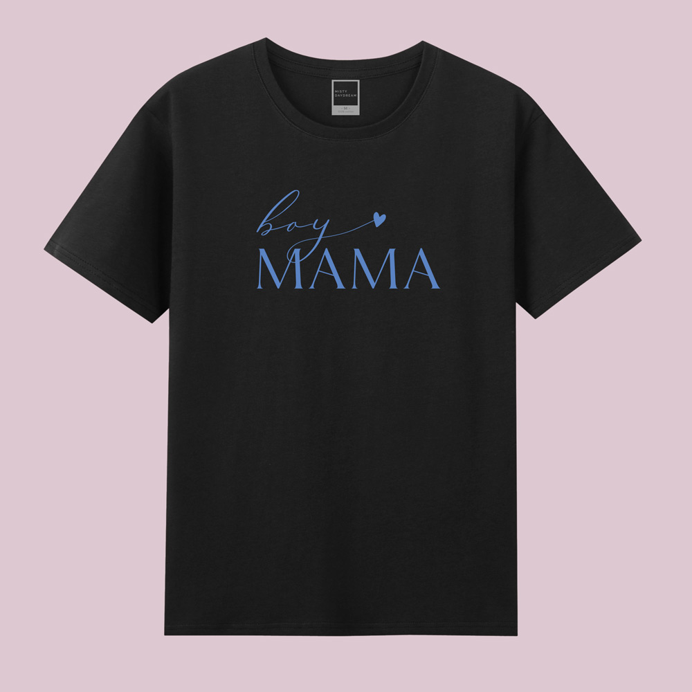 boy mama and mama boy design mama and mini valentines tee - black adult tee