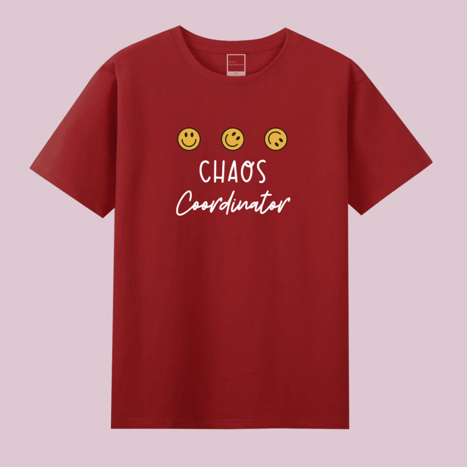 chaos coordinator and creator design mama and mini valentines tee - red adult tee
